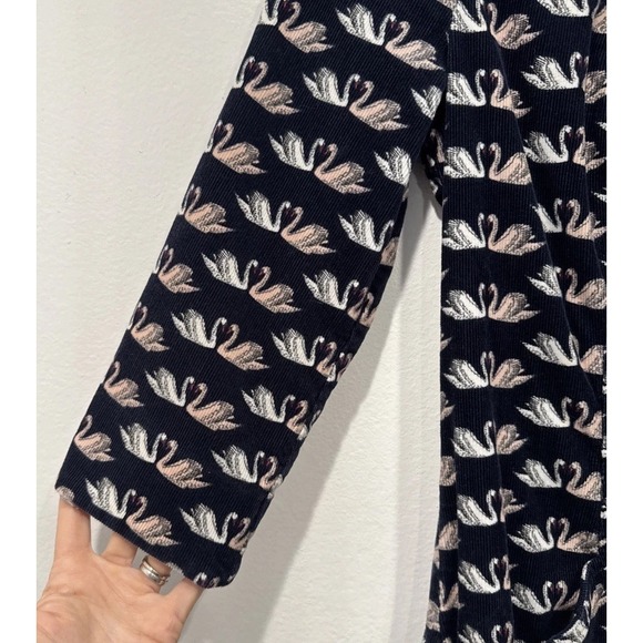 BODEN Womens Christina Corduroy Novelty Swan Print Dress Size 6 6R Pockets - Picture 3 of 7